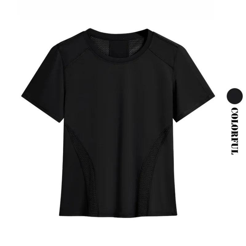 DRUR Summer Lightweight Running T Shirt Women Quick Dry Gym Workout Top Breathable Loose Fit Sports Tee Activewear Yoga Clothes
