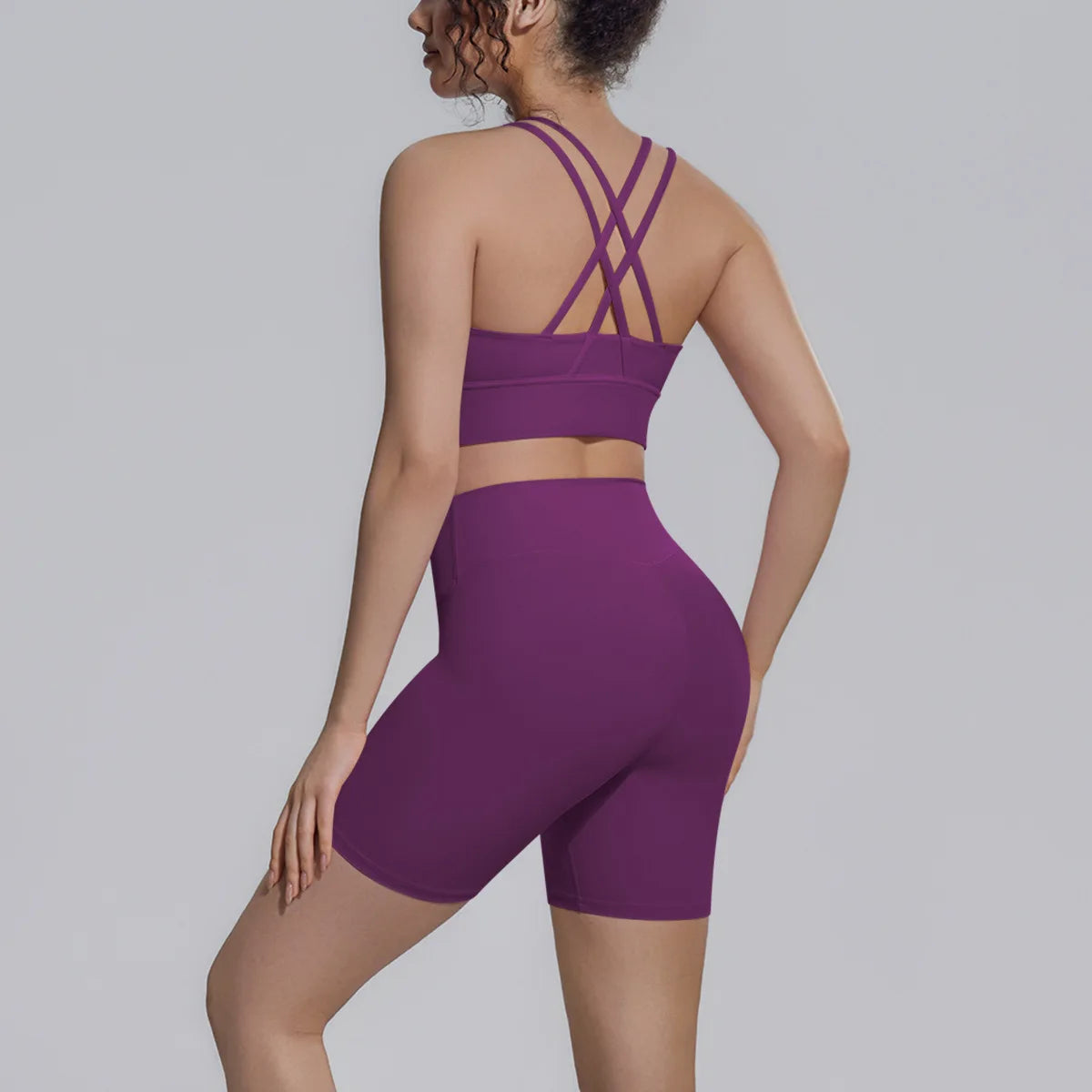2 Pieces Yoga Suit Women's Summer Tracksuit Fitness Gym Clothes Fast Dry Sports Bra Legging Shorts Workout Gym Sets Sportswear