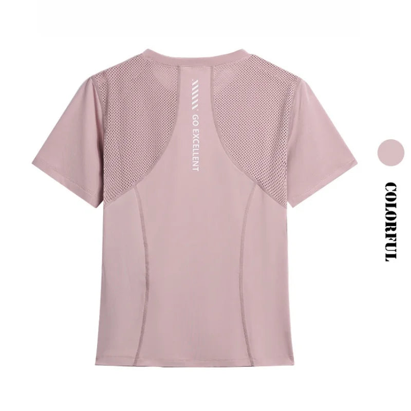 DRUR Summer Lightweight Running T Shirt Women Quick Dry Gym Workout Top Breathable Loose Fit Sports Tee Activewear Yoga Clothes