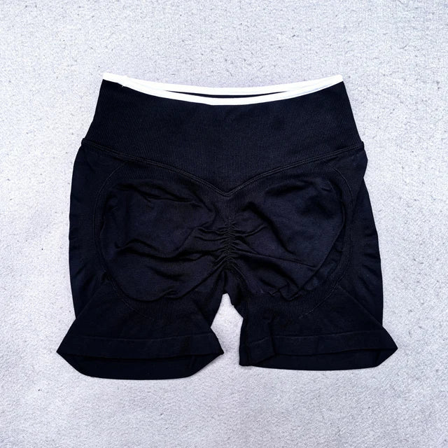 Solid Color Seamless Shorts Women Workout Scrunch Butt Lifting Yoga Shorts High Waist Fitness Biker Running Bottom GYM Shorts