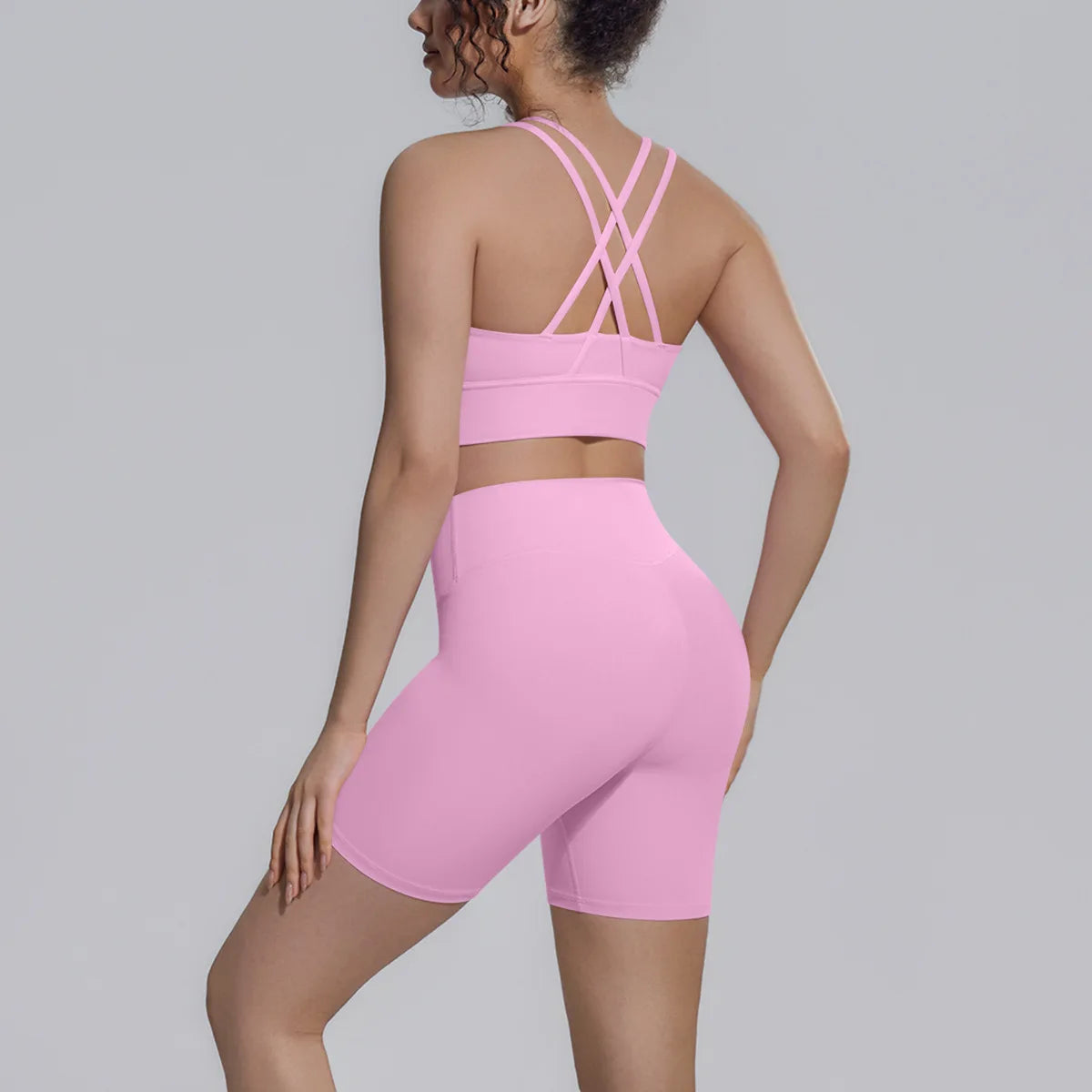 2 Pieces Yoga Suit Women's Summer Tracksuit Fitness Gym Clothes Fast Dry Sports Bra Legging Shorts Workout Gym Sets Sportswear