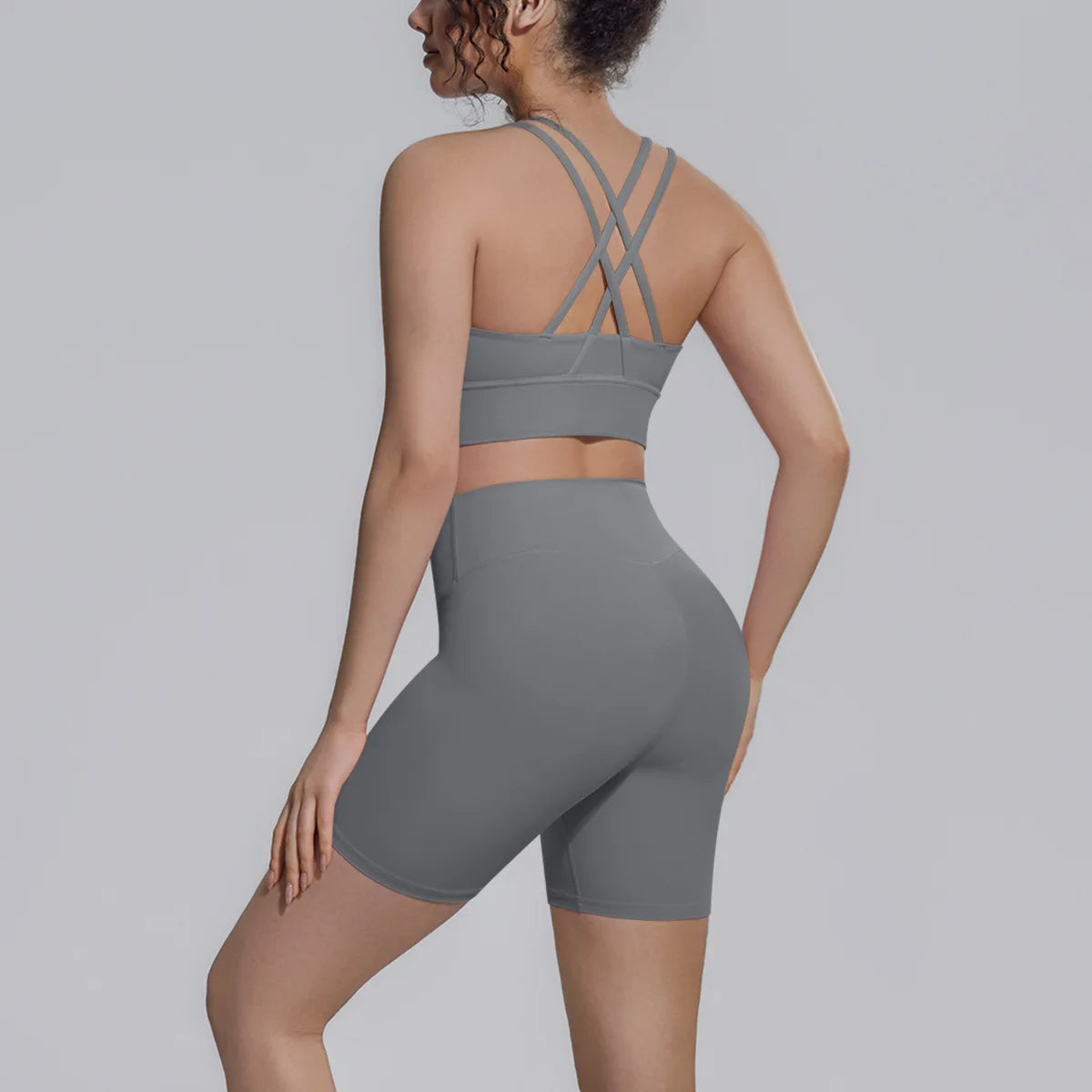 2 Pieces Yoga Suit Women's Summer Tracksuit Fitness Gym Clothes Fast Dry Sports Bra Legging Shorts Workout Gym Sets Sportswear