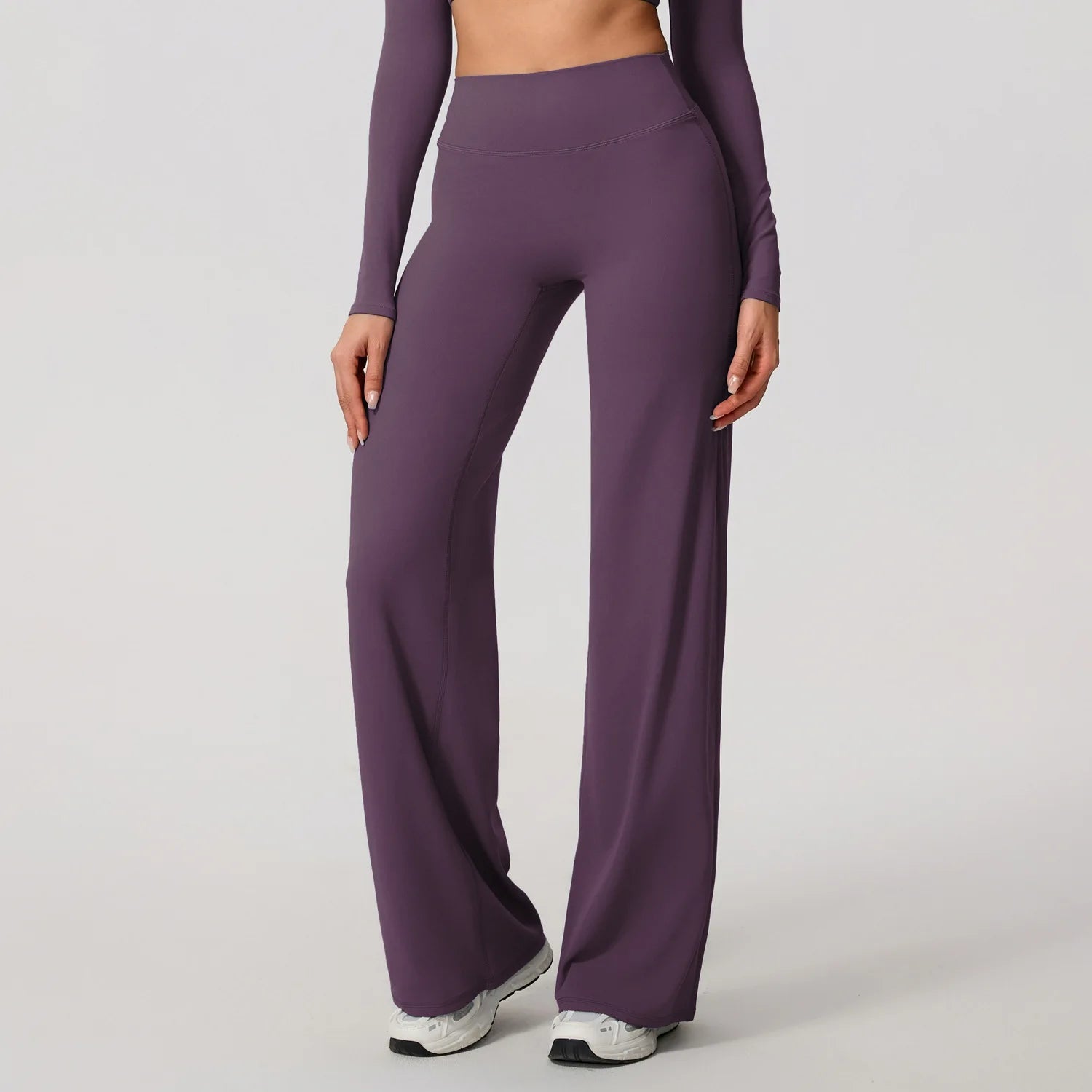 Lezyan Loose Soft Yoga Wide Leg Pants Pilates Running Fitness High Waist Straight Pants Gym Leggings Women Workout