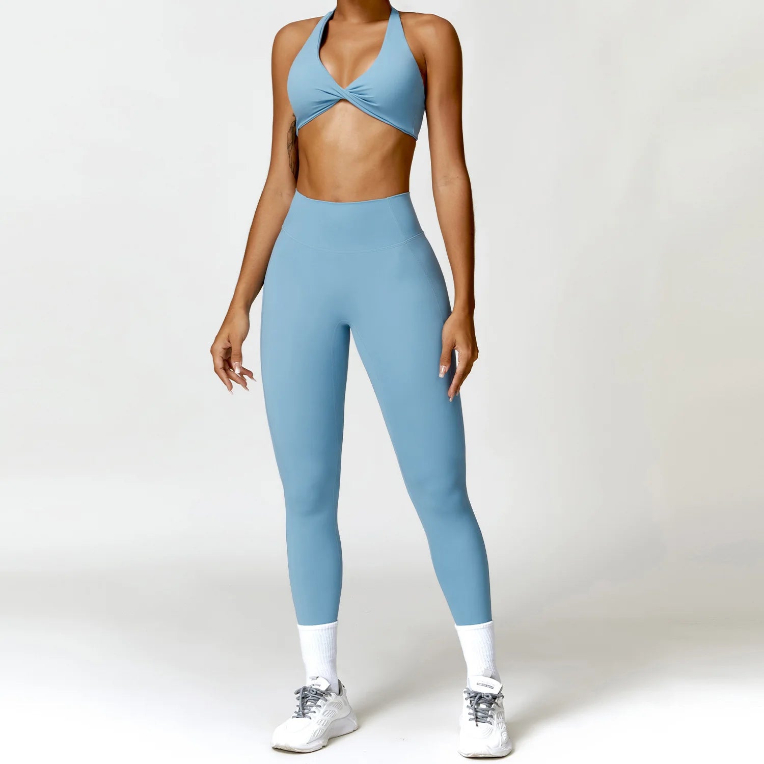 FUBEIKE 2 Pieces Set Pink Women's Underwear Seamless Women Panties Yoga Suits Beauty Back Quick-Drying Running Workout Clothes