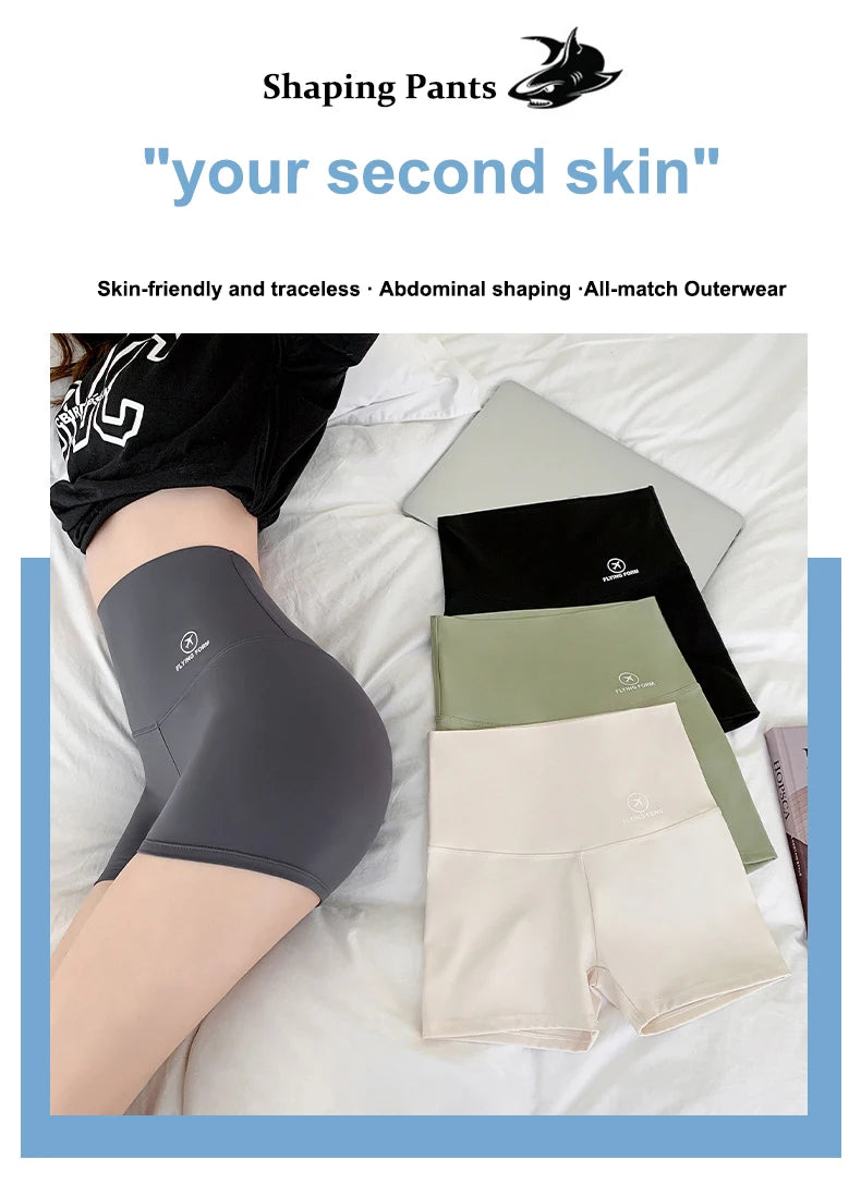 2026 Summer Sports Yoga Shorts Women Letter Embroidery Biker Shorts Women High Waist Casual Streetwear Elastic Female Underwear