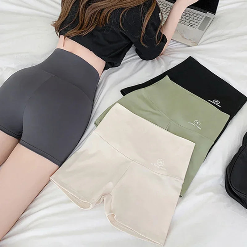 2026 Summer Sports Yoga Shorts Women Letter Embroidery Biker Shorts Women High Waist Casual Streetwear Elastic Female Underwear