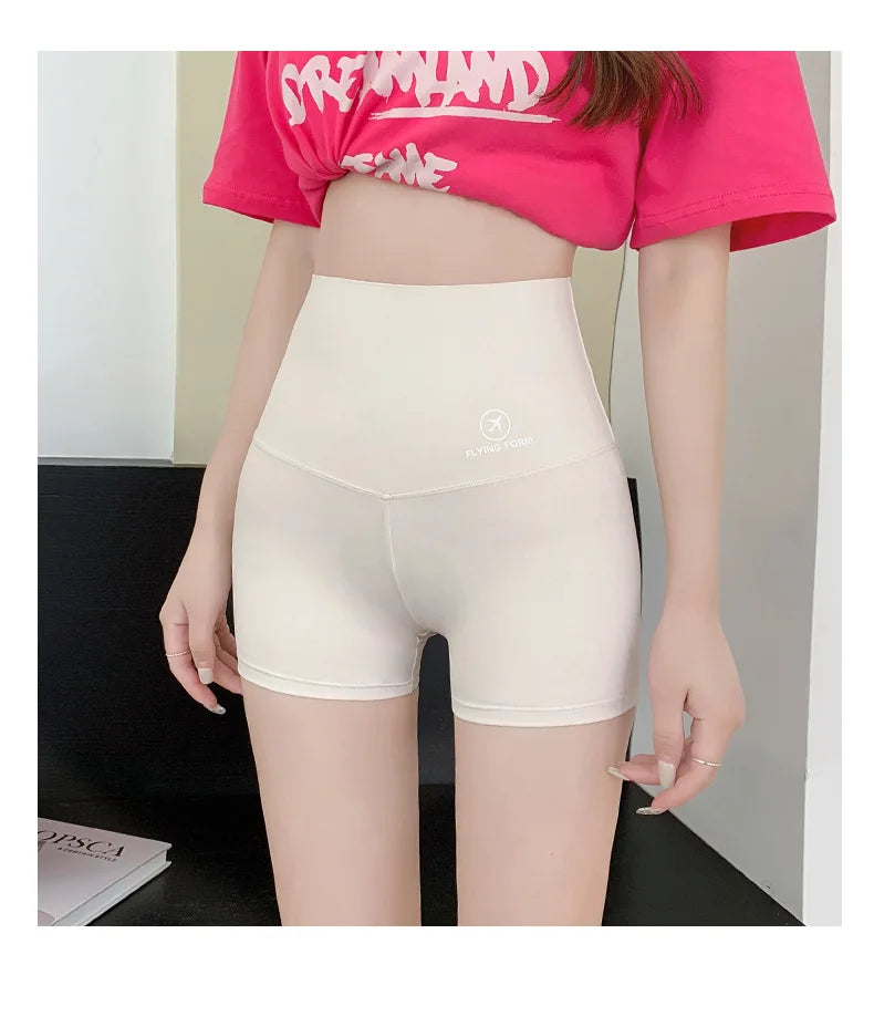 2026 Summer Sports Yoga Shorts Women Letter Embroidery Biker Shorts Women High Waist Casual Streetwear Elastic Female Underwear