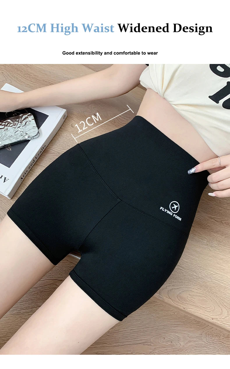 2026 Summer Sports Yoga Shorts Women Letter Embroidery Biker Shorts Women High Waist Casual Streetwear Elastic Female Underwear