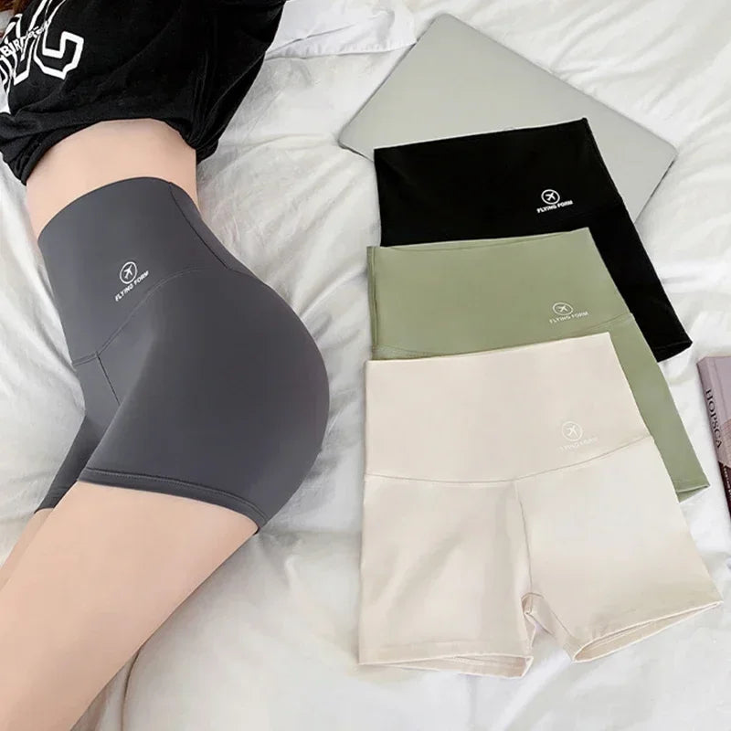 2026 Summer Sports Yoga Shorts Women Letter Embroidery Biker Shorts Women High Waist Casual Streetwear Elastic Female Underwear