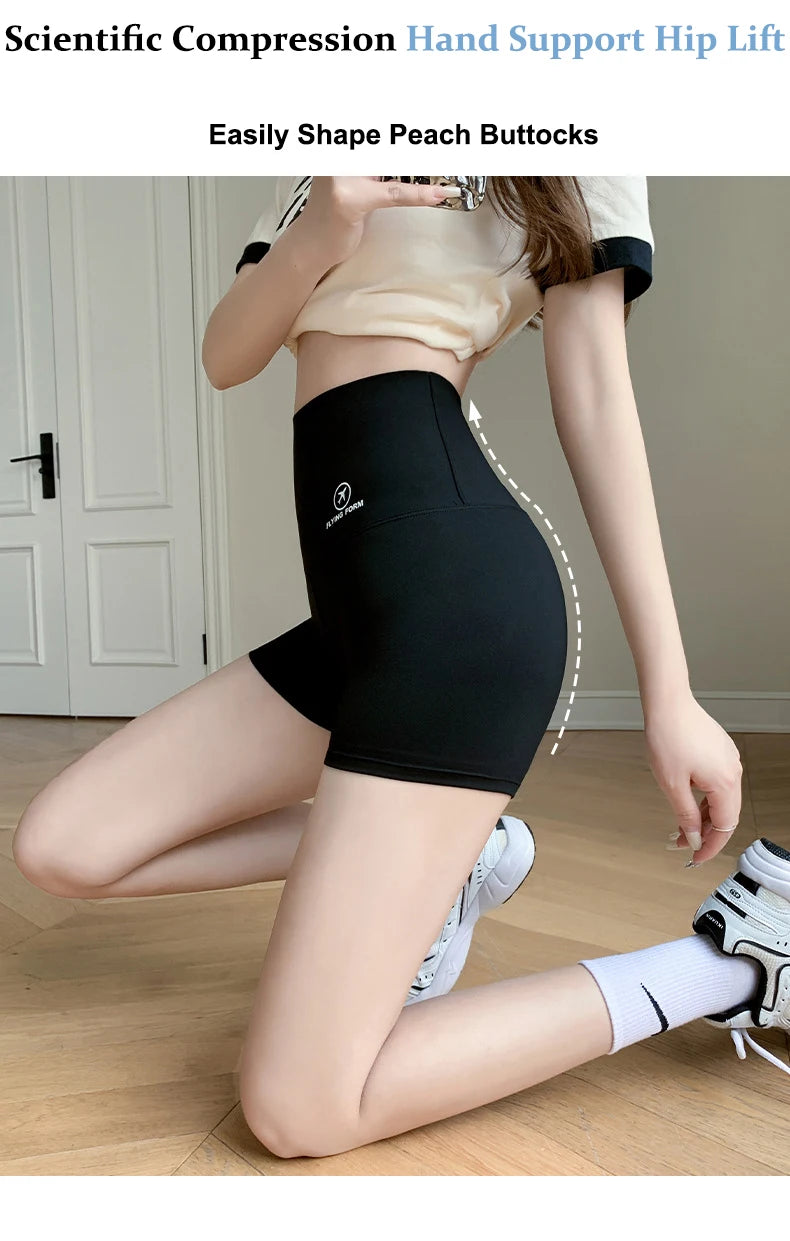 2026 Summer Sports Yoga Shorts Women Letter Embroidery Biker Shorts Women High Waist Casual Streetwear Elastic Female Underwear