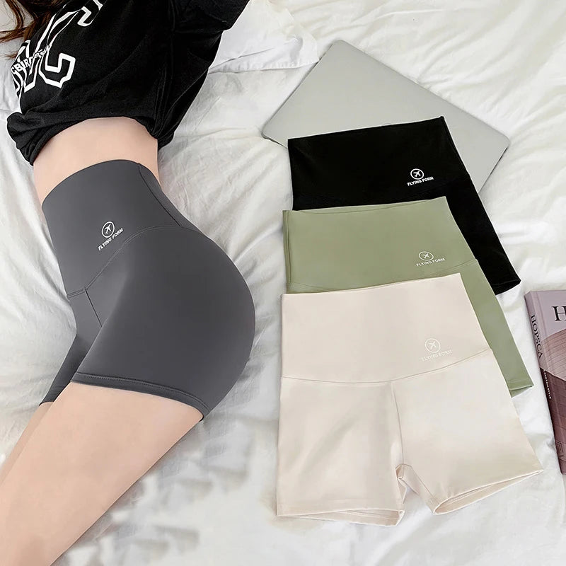 2026 Summer Sports Yoga Shorts Women Letter Embroidery Biker Shorts Women High Waist Casual Streetwear Elastic Female Underwear