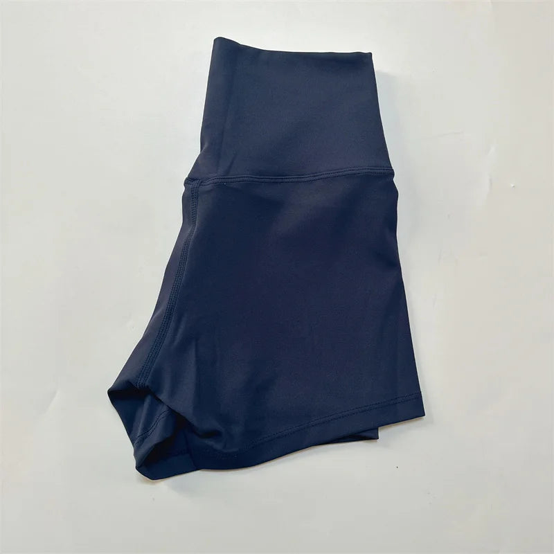 Solid Color High Waist Yoga Ultrashort Leggings Soft Women Gym Athletic Tight Sport Short Compression Comprehensive Training Jog