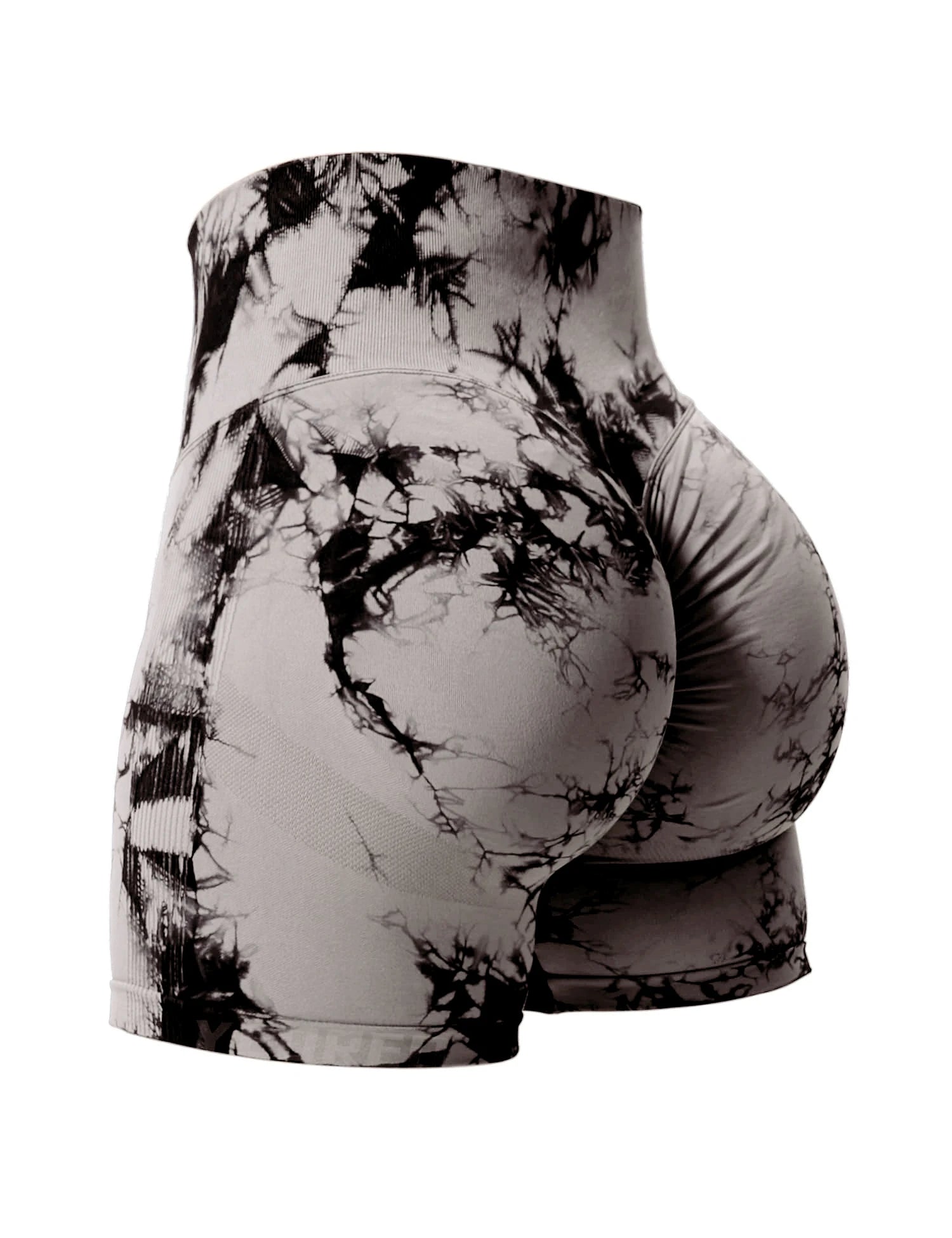 2PCS Tie Dye Butt Lifting Sexy Gym Shorts Woman Skinny Stretch High Waist Sport Shorts Casual Seamless Scrunch Butt
