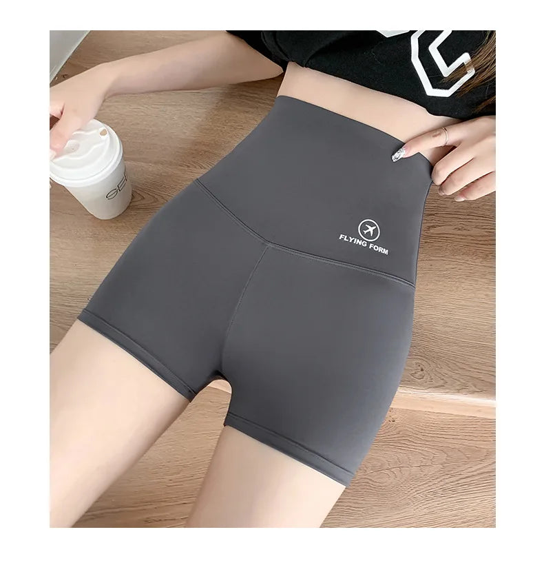 2026 Summer Sports Yoga Shorts Women Letter Embroidery Biker Shorts Women High Waist Casual Streetwear Elastic Female Underwear