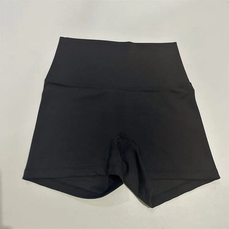 Solid Color High Waist Yoga Ultrashort Leggings Soft Women Gym Athletic Tight Sport Short Compression Comprehensive Training Jog
