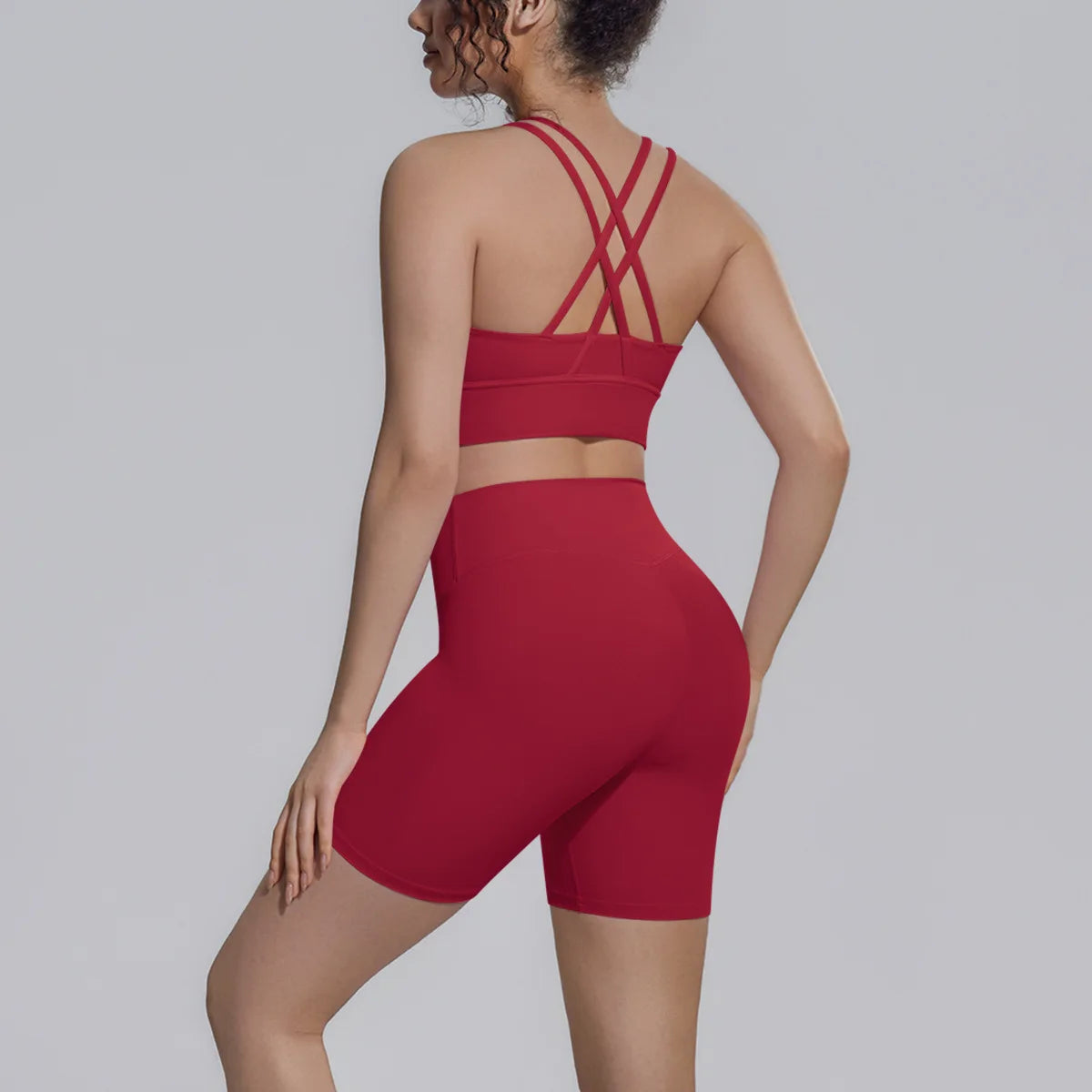 2 Pieces Yoga Suit Women's Summer Tracksuit Fitness Gym Clothes Fast Dry Sports Bra Legging Shorts Workout Gym Sets Sportswear