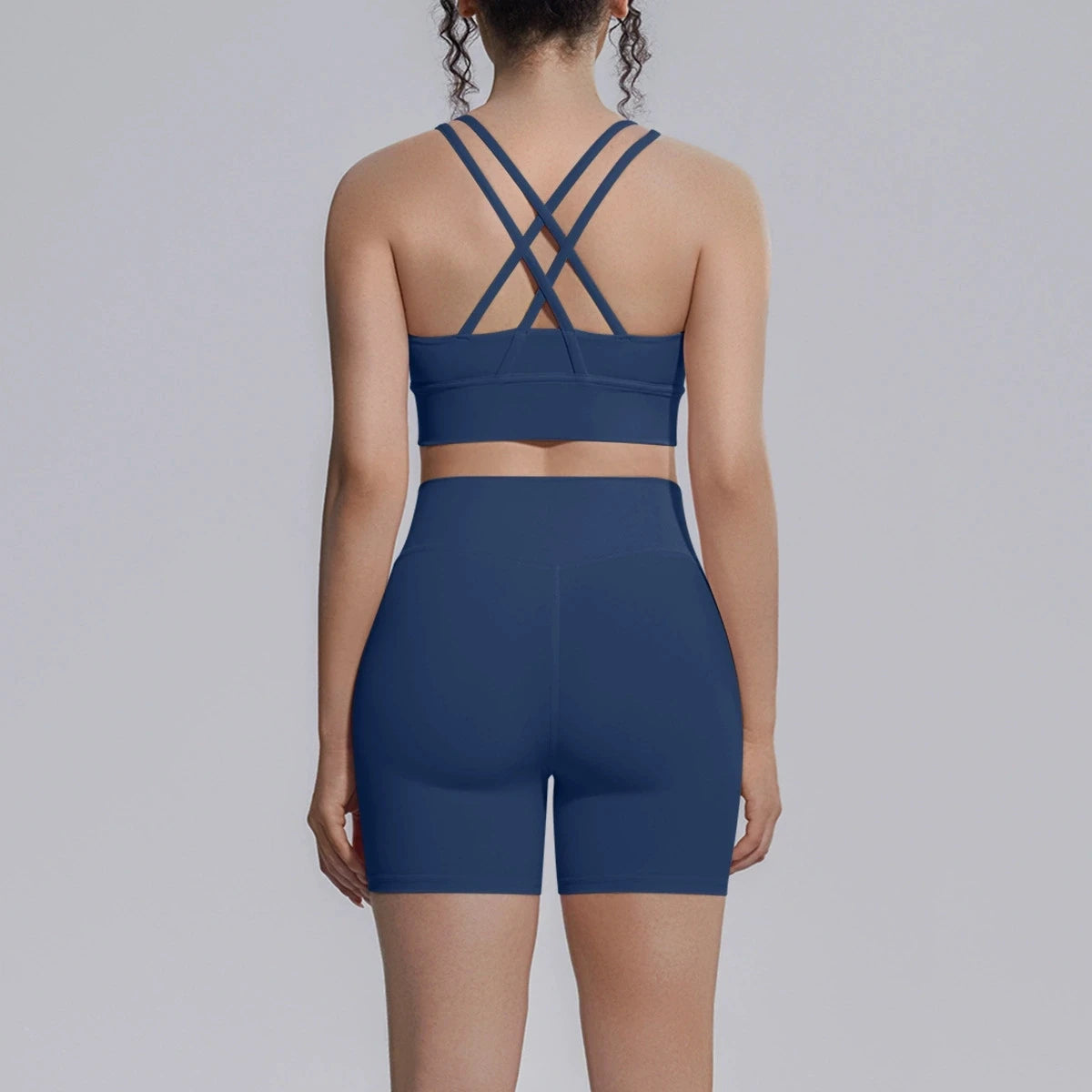 2 Pieces Yoga Suit Women's Summer Tracksuit Fitness Gym Clothes Fast Dry Sports Bra Legging Shorts Workout Gym Sets Sportswear