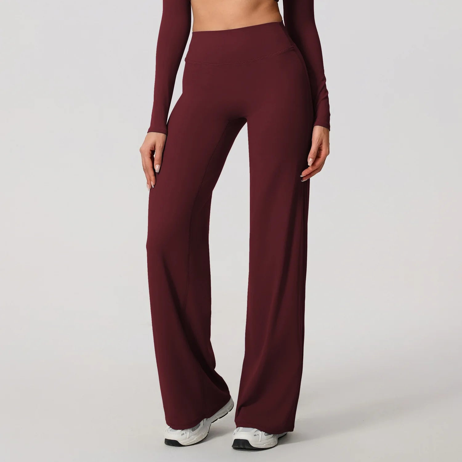 Lezyan Loose Soft Yoga Wide Leg Pants Pilates Running Fitness High Waist Straight Pants Gym Leggings Women Workout