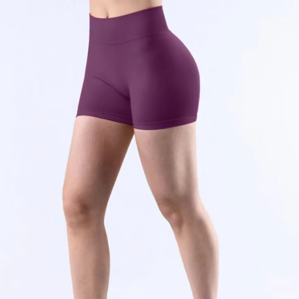 Dnyef  Women's tight pants  Yoga sport pants weight lifting fitness jogging shorts  butt-boosting pants  impact shorts  beach pants