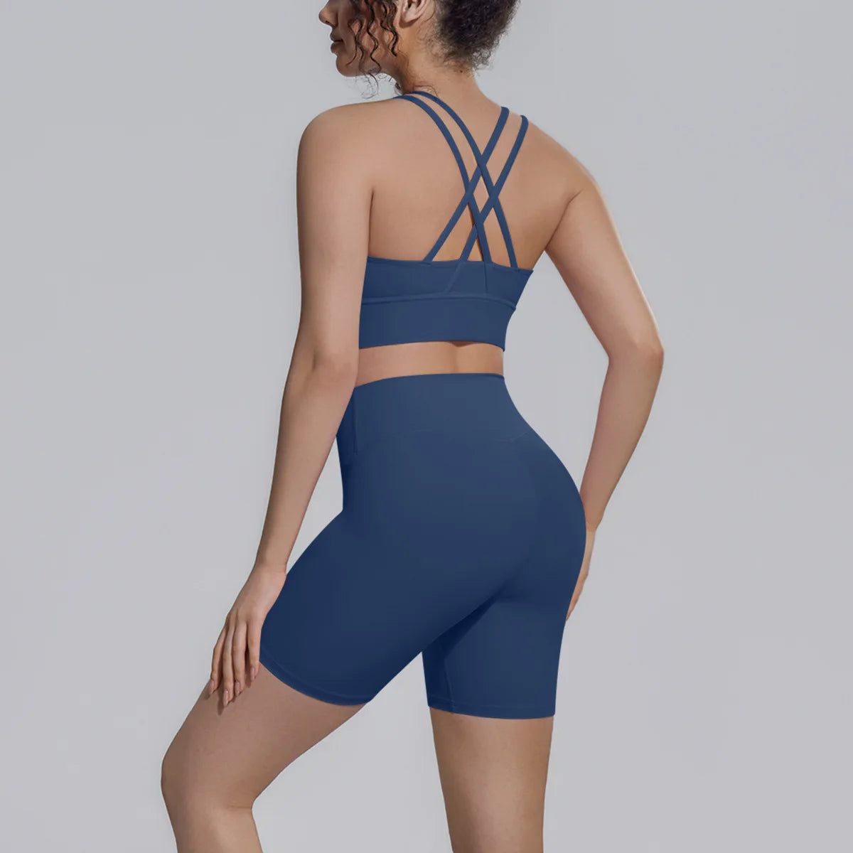 2 Pieces Yoga Suit Women's Summer Tracksuit Fitness Gym Clothes Fast Dry Sports Bra Legging Shorts Workout Gym Sets Sportswear